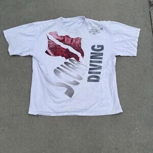 Vintage 90’s Aqua Safari Mexico Scuba Diving  Graphic Souvenir Tee - Boxy L